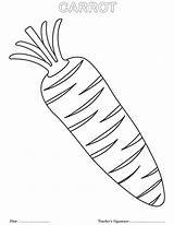 Carrot Coloring Pages Vegetable Kids Vegetables Outline Radish Printable Color Preschoolers Drawing Fruit Basket Colouring Carrots Colour Getdrawings Getcolorings Food sketch template