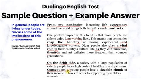 duolingo english test sample writing task  answer youtube