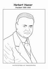 Hoover Herbert Colouring sketch template