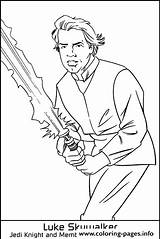 Luke Skywalker Coloring Jedi Knight Pages Starwars Printable Wars Star Space Drawings Print Han Solo Book sketch template