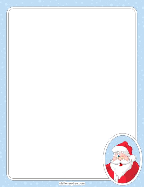 pin  ann foster  borders holidays writing paper santa letter