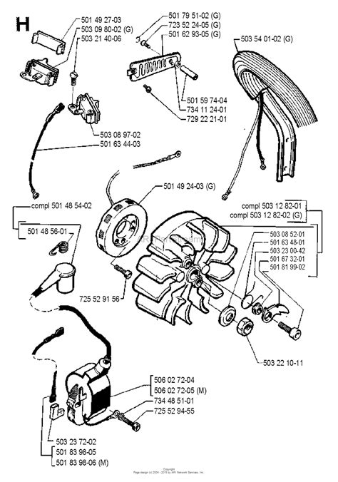 husqvarna    parts diagram  ignitionflywheel