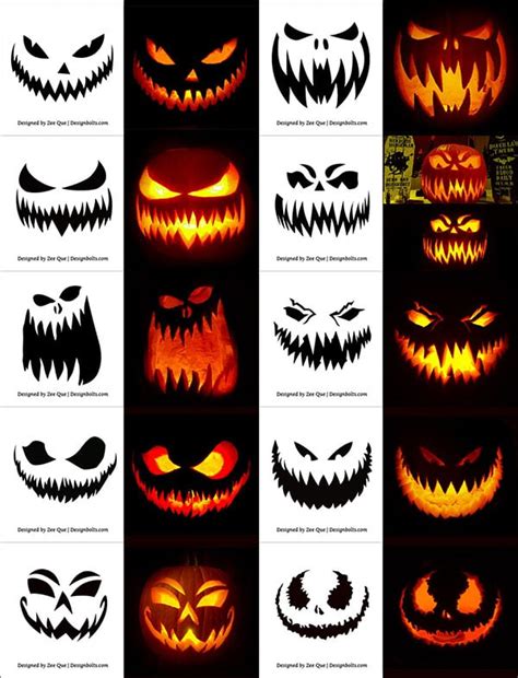 scary pumpkin carving printables