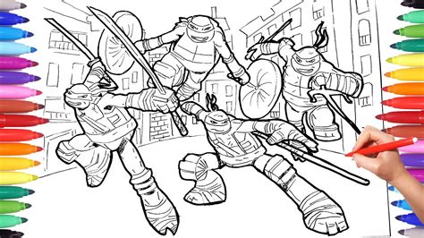 teenage mutant ninja turtles coloring pages  kids tmnt leonardo