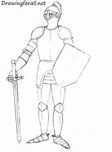 Knight Drawing Draw Beginners sketch template