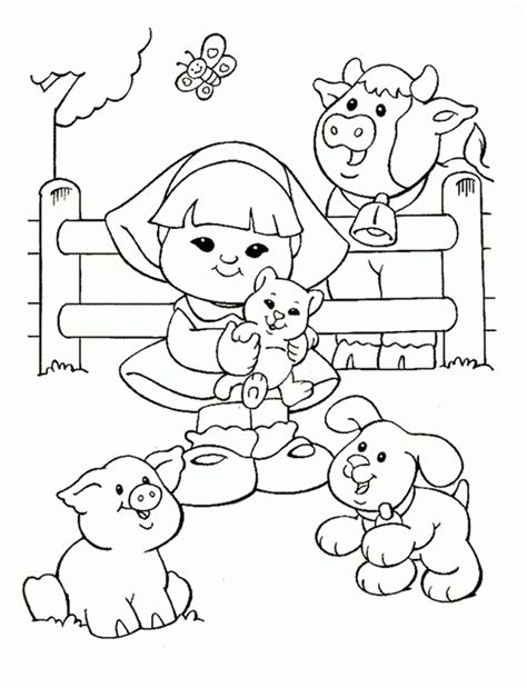 fisher price  people coloring pages coloring home