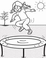 Trampoline Kids Coloriage Trampolines Coloring Jump Jumping High Colorier Injuries Sports Un When Reduce Using Template Enfant Marketing Sketch Bungee sketch template