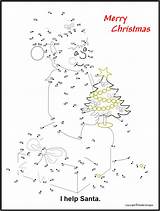 Christmas Dot Dots Connect Coloring Printables Pages Comments Puzzles Worksheets sketch template