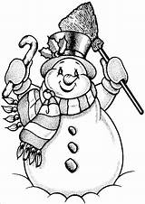 Snowman Coloring Pages Christmas Print Kids sketch template