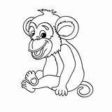 Macaco Colorir Desenhos Figuras Macacos Todaatual Mais Publicidade sketch template