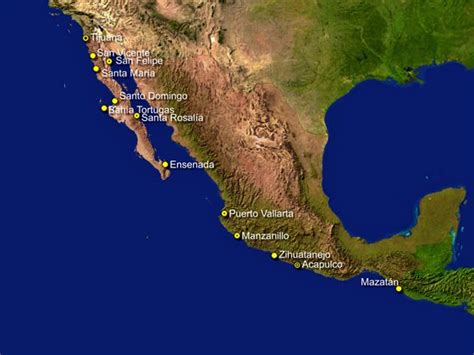 mapa de mexico fisico