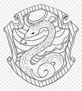 Potter Harry Slytherin Coloring Pages Crest Hufflepuff Lineart Printable Pottermore Clipart Hedwig Pngfind Hogwarts Gryffindor Clipartkey sketch template