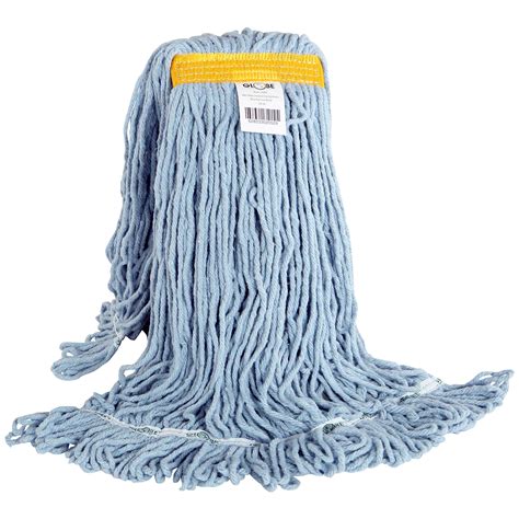 globe commercial products synthetic looped  wet mop head  narrow band  oz grand toy