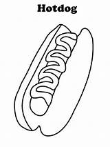 Coloringpage Hotdog sketch template