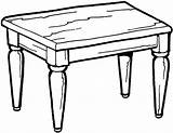 Table Kitchen Tables Coloring Pages Furniture Printable Kids sketch template