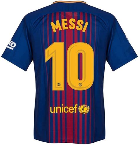 Barcelona Home Messi Jersey 2017 2018 Official Printing