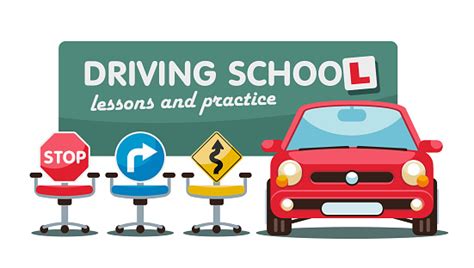 driving lessons  driving school autoclass stock illustration