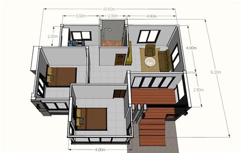 modern  bedroom single story house pinoy house plans