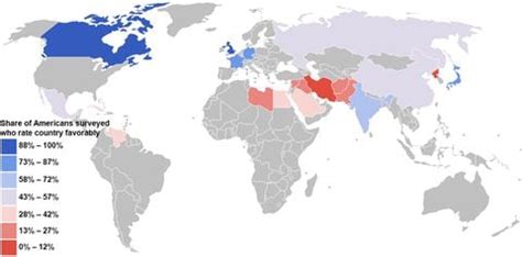 interesting map   countries  americans love