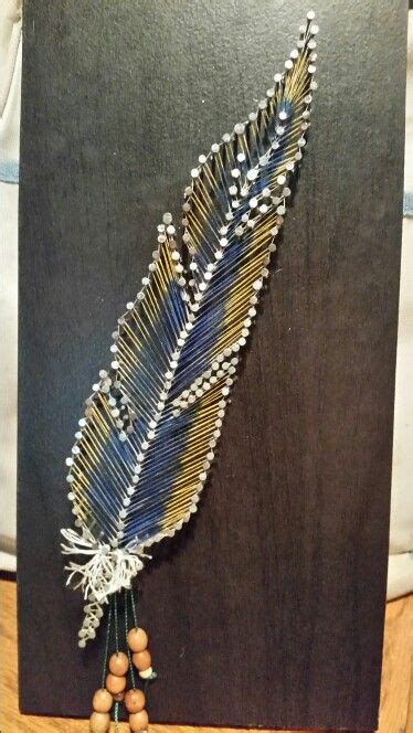 string art feather diy home decor pinterest string art  feathers
