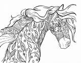 Coloring Horse Pages Mandala Getcolorings Printable sketch template