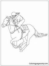 Jockey Horse Coloring Pages Getcolorings sketch template