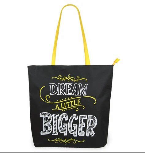 Dream Bigger Chalk Effect Tote Bag Tote Handbag Nylon Tote Bag टोटे