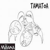Moana Coloring Tamatoa Pages Print Printable Size Sheets Printables Disney sketch template