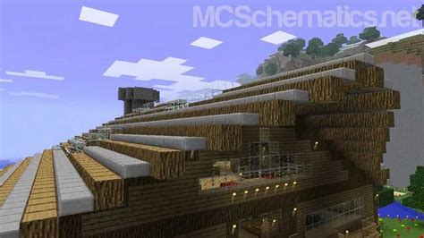 minecraft schematic huge wooden house  youtube
