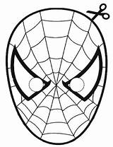 Spiderman Maschera Colorare Spider Ausmalbilder Drucken sketch template