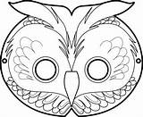 Masks Printable Mask Coloring Owl Masque Template Hibou Animal Omaľovánky Colouring Deti Pre Pages Kids Activities Choose Board Crafts Theme sketch template
