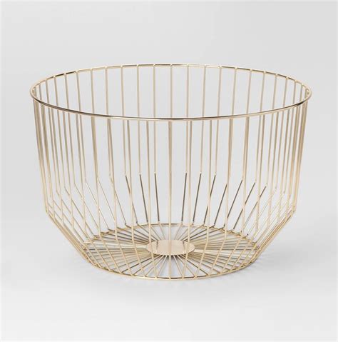 wont   stylish home finds   target gold wire basket gold home decor