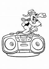 Radio Coloring Pages Gert Samson Singing Color sketch template