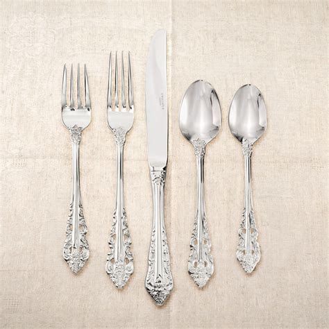wallace antique baroque  stainless steel flatware ross simons