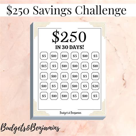 day money saving challenge printable