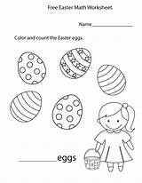 Easter Worksheets Preschool Kindergarten Math Worksheet Coloring Pages Color Kids Count Printable Activity Fun Tracing Print Counting Kindergartenworksheets Getcolorings sketch template