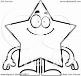 Star Smiling Outlined Character Coloring Clipart Cartoon Thoman Cory Vector 2021 sketch template