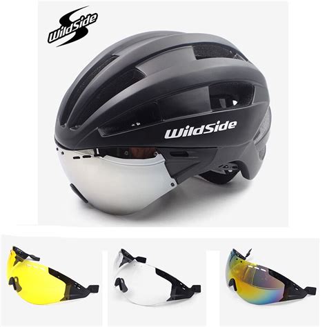 wildside bicycle helmet racing time trial helmet  goggles  mold adult eps aero ultralight