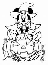 Halloween Coloring Disney Pages Printable Kids Sheets Minnie Themed Mouse Print Color Fall Sheet Disneyclips Adults Mickey Colouring Printables Pumpkin sketch template