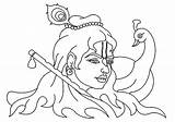 Pages Coloring Krishna Peacock Vishnu Print Getcolorings Getdrawings Colorings sketch template