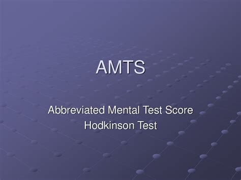 abbreviated mental test score hodkinson test