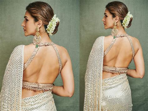 kriti sanon s sexy back blouse is a must have for the festive season