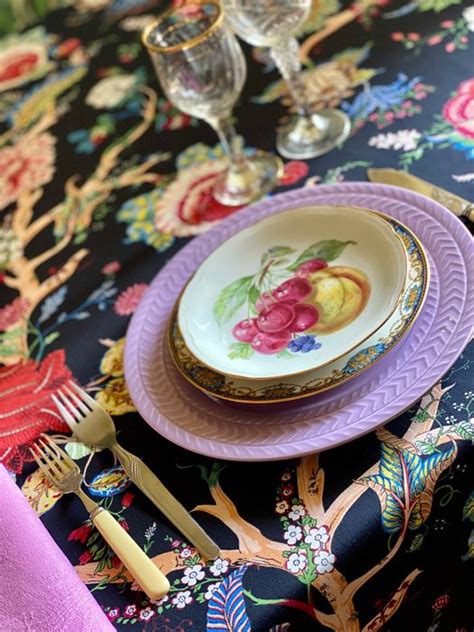 tafelkleed met exotische bloemenprint voor grote tafels catawiki