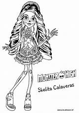 Monster High Coloring Pages Halloween Color Kids Printable Print Skelita Baby Beautiful Biz sketch template