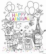 Carnaval Coloriage Dessin Imprimer Joyeux sketch template