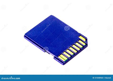 blue memory sd card isolate stock photo image  camera drive
