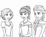 Coloring Elsa Pages Rapunzel Anna Cousin Princess Queen Color sketch template