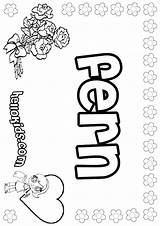 Fern Coloring Hellokids Print Color Pages sketch template