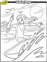 Coloring Surfer Designlooter Surfing Wet Wild Printable Girl sketch template