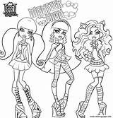 Monster High Coloring Girls Pages Printable Print sketch template